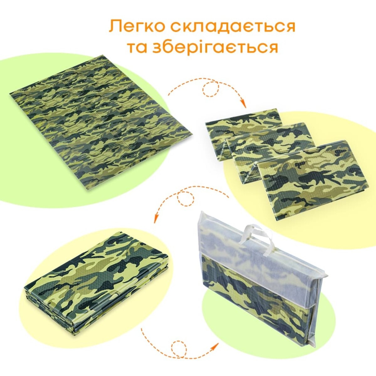 Камуфляжний килимок 200х150х1см 